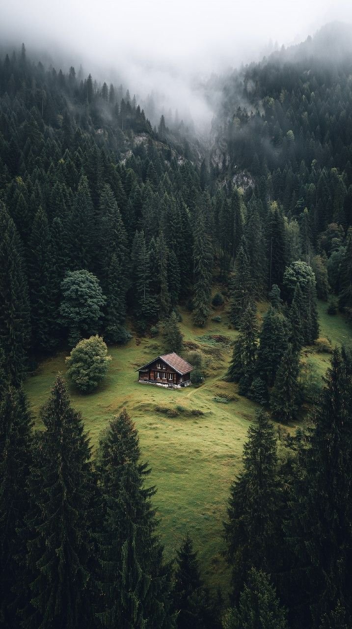 Waldhütte als Konzeptbild
